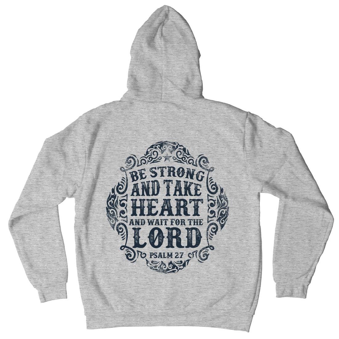 Be Strong And Wait The Lord Mens Hoodie With Pocket Religion C909
