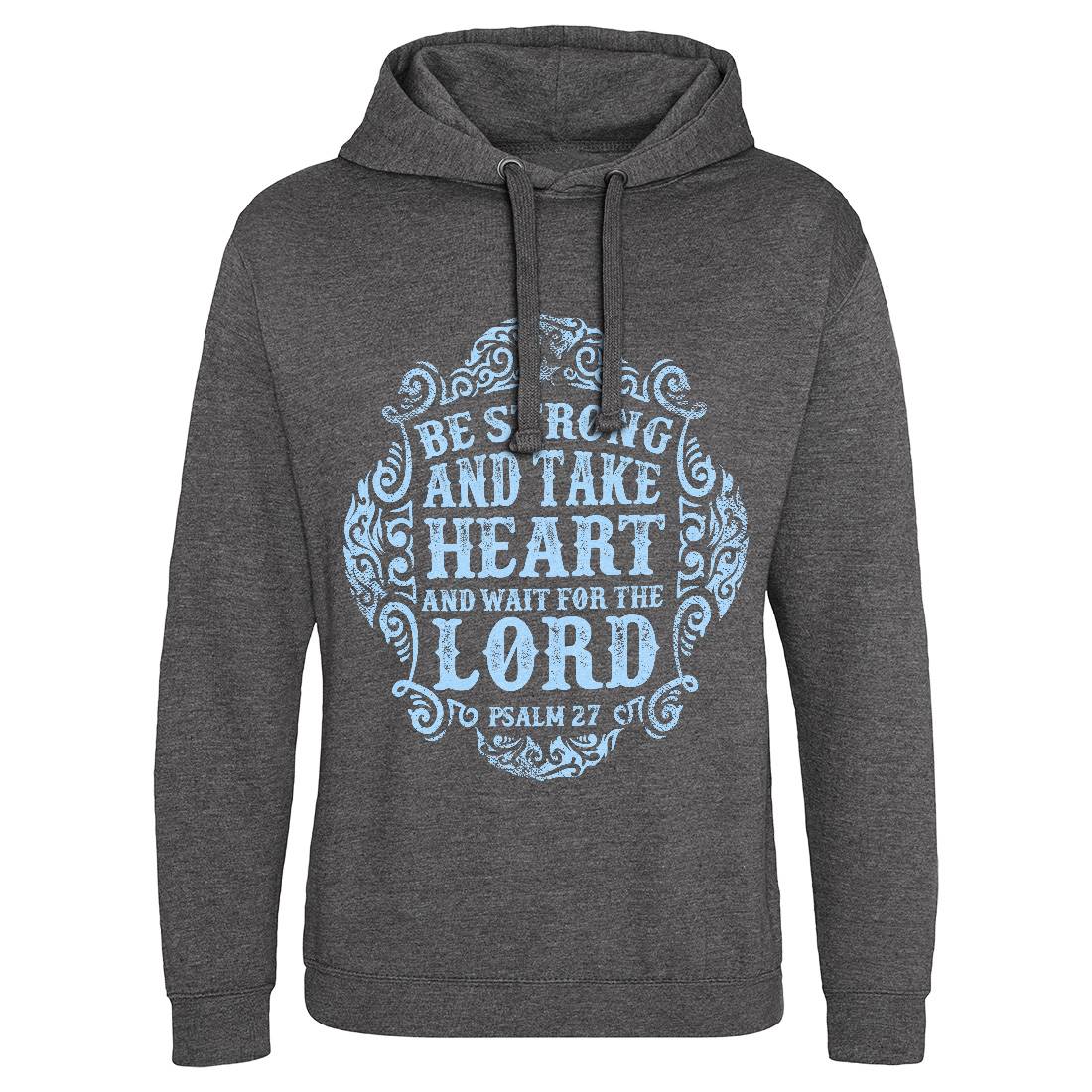 Be Strong And Wait The Lord Mens Hoodie Without Pocket Religion C909