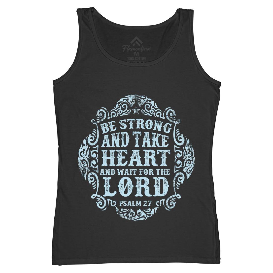 Be Strong And Wait The Lord Womens Organic Tank Top Vest Religion C909