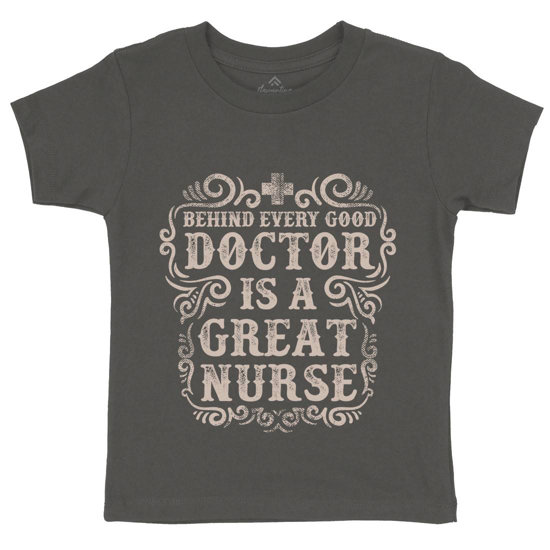 Behind Every Good Doctor Is A Great Nurse Kids Crew Neck T-Shirt Work C910