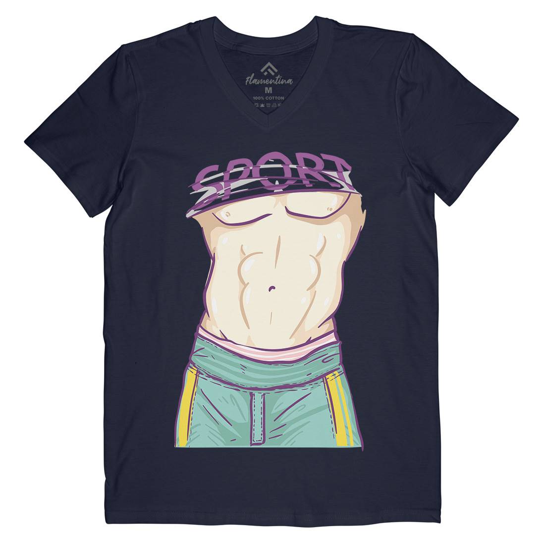 Body Of A God Mens Organic V-Neck T-Shirt Gym C911