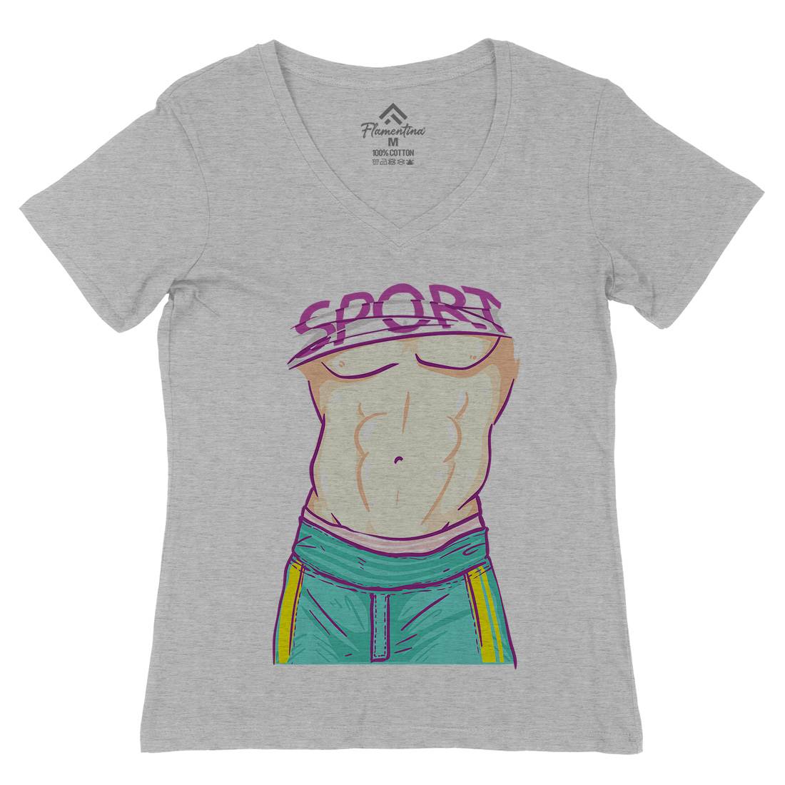 Body Of A God Womens Organic V-Neck T-Shirt Gym C911