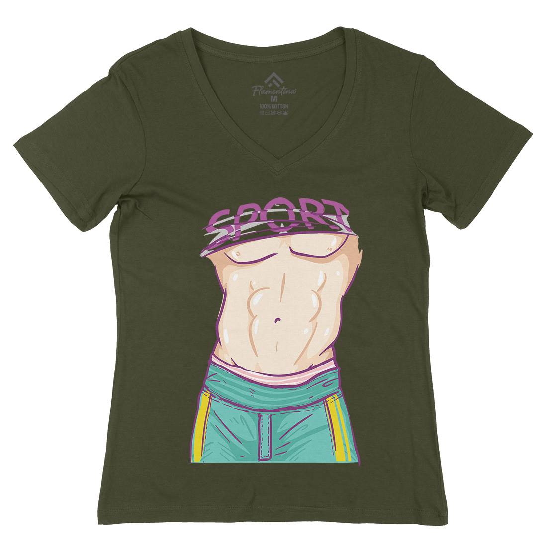 Body Of A God Womens Organic V-Neck T-Shirt Gym C911