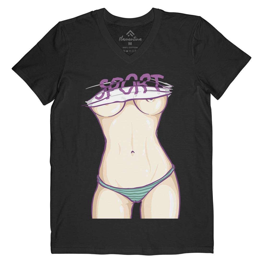 Body Of A Goddess Mens Organic V-Neck T-Shirt Gym C912