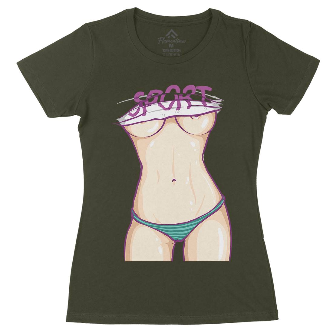 Body Of A Goddess Womens Organic Crew Neck T-Shirt Gym C912