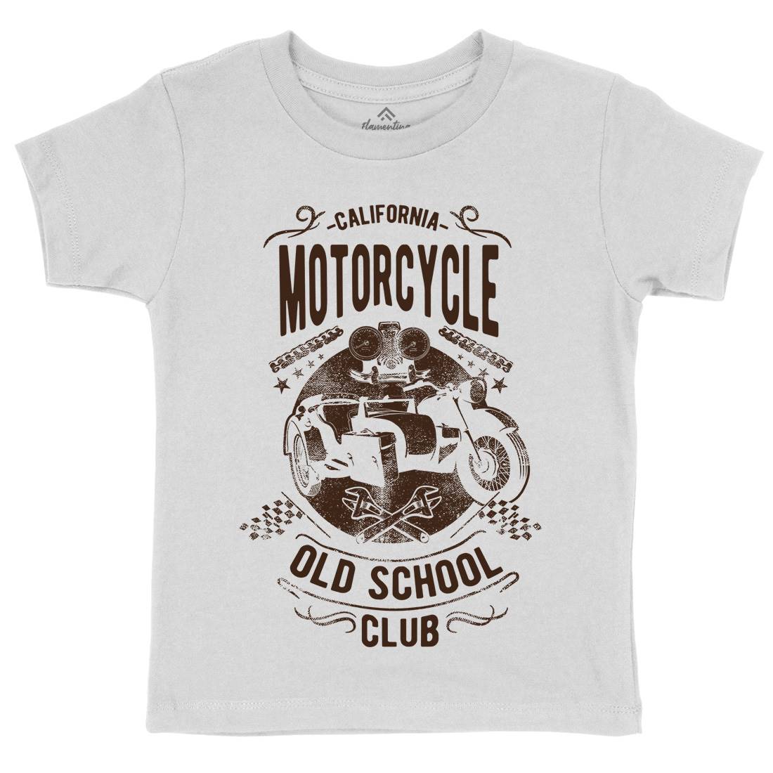 California Old School Club Kids Crew Neck T-Shirt Motorcycles C913