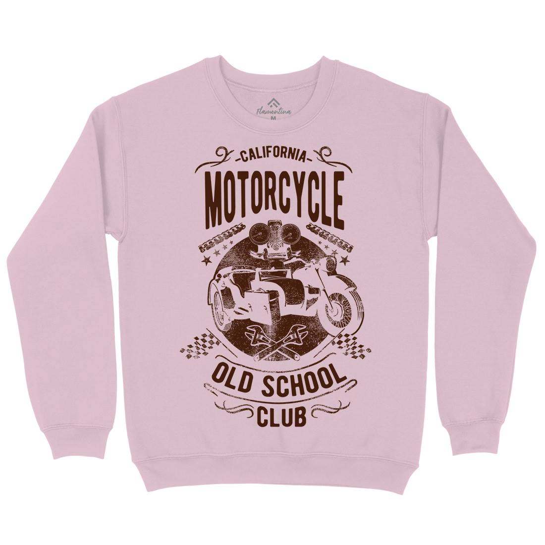 California Old School Club Kids Crew Neck Sweatshirt Motorcycles C913