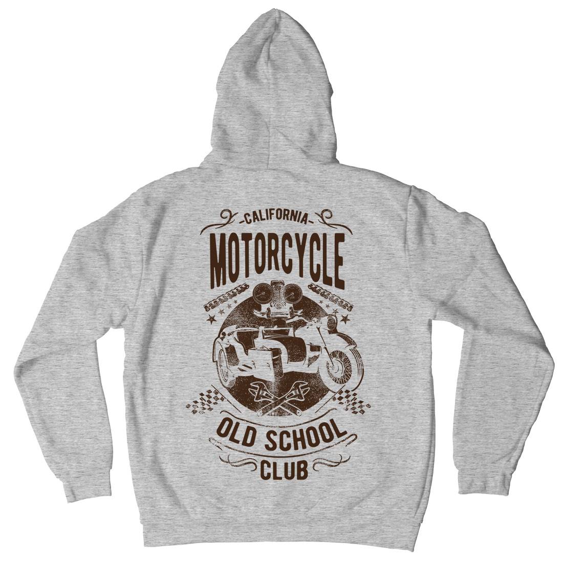 California Old School Club Mens Hoodie With Pocket Motorcycles C913