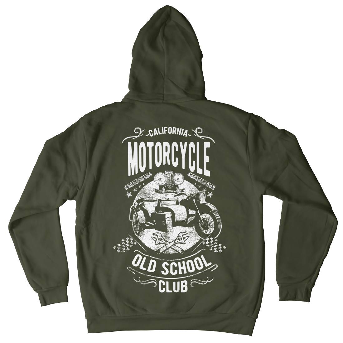 California Old School Club Kids Crew Neck Hoodie Motorcycles C913