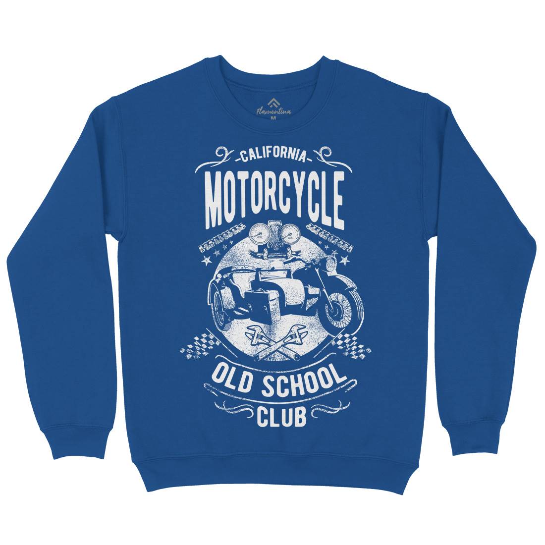 California Old School Club Mens Crew Neck Sweatshirt Motorcycles C913