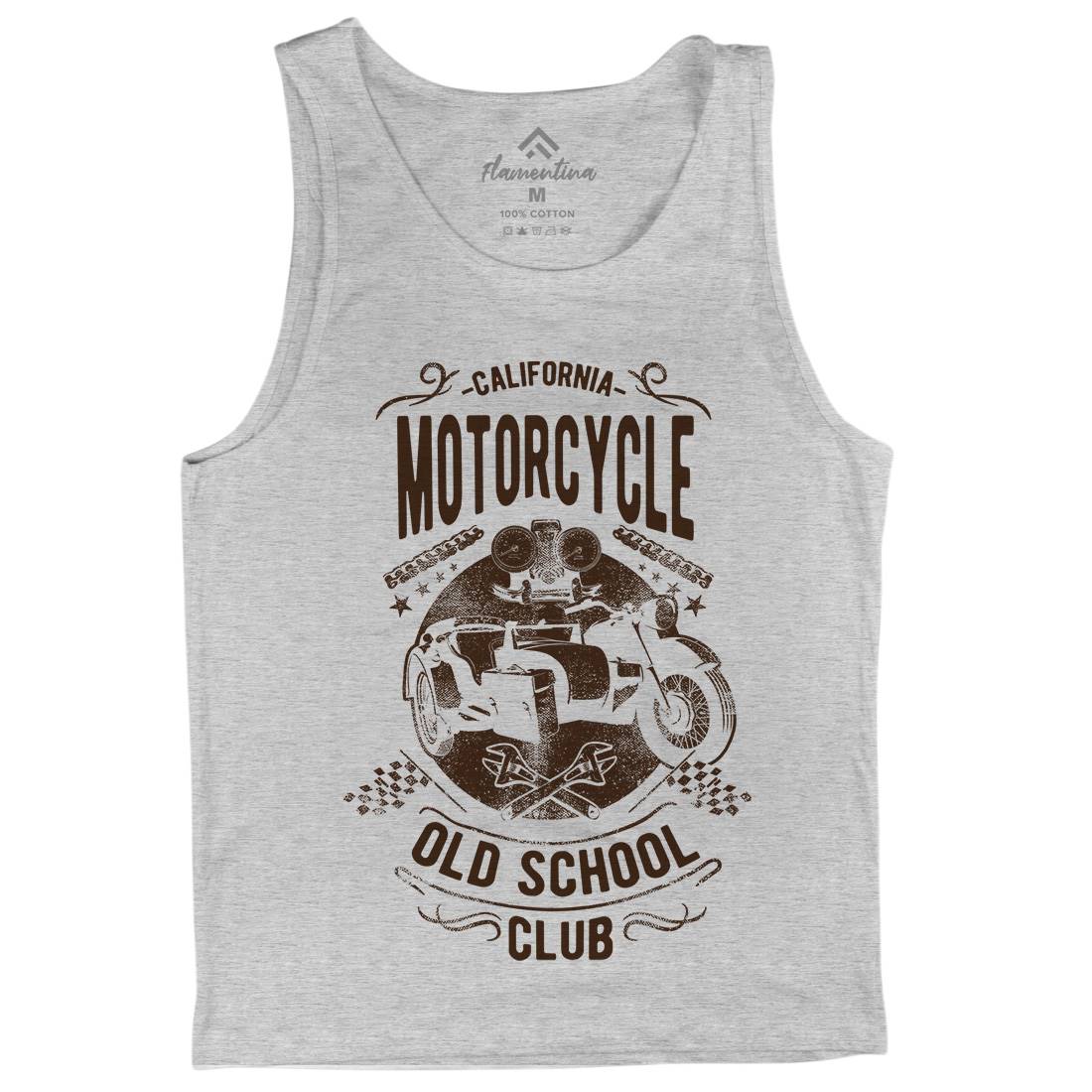 California Old School Club Mens Tank Top Vest Motorcycles C913