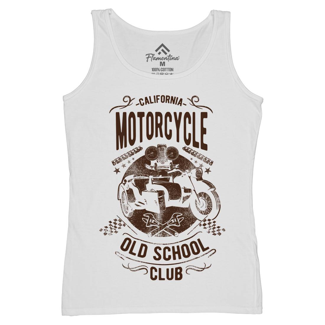 California Old School Club Womens Organic Tank Top Vest Motorcycles C913