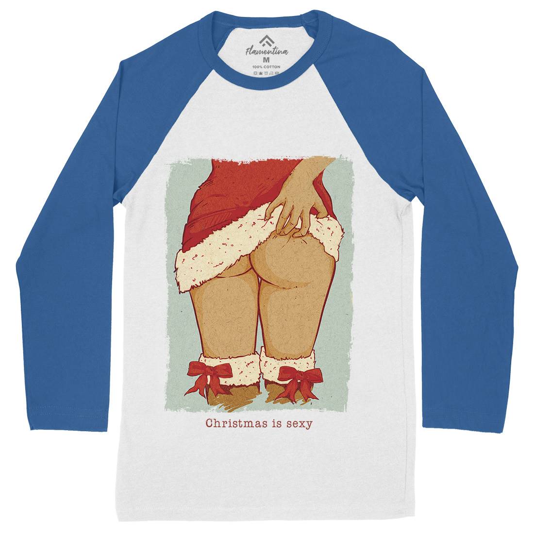 Sexy Mens Long Sleeve Baseball T-Shirt Christmas C916