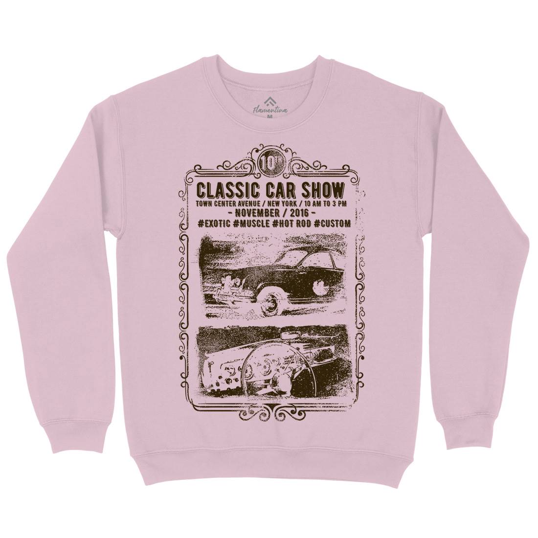 Classic Car Show Kids Crew Neck Sweatshirt Cars C917