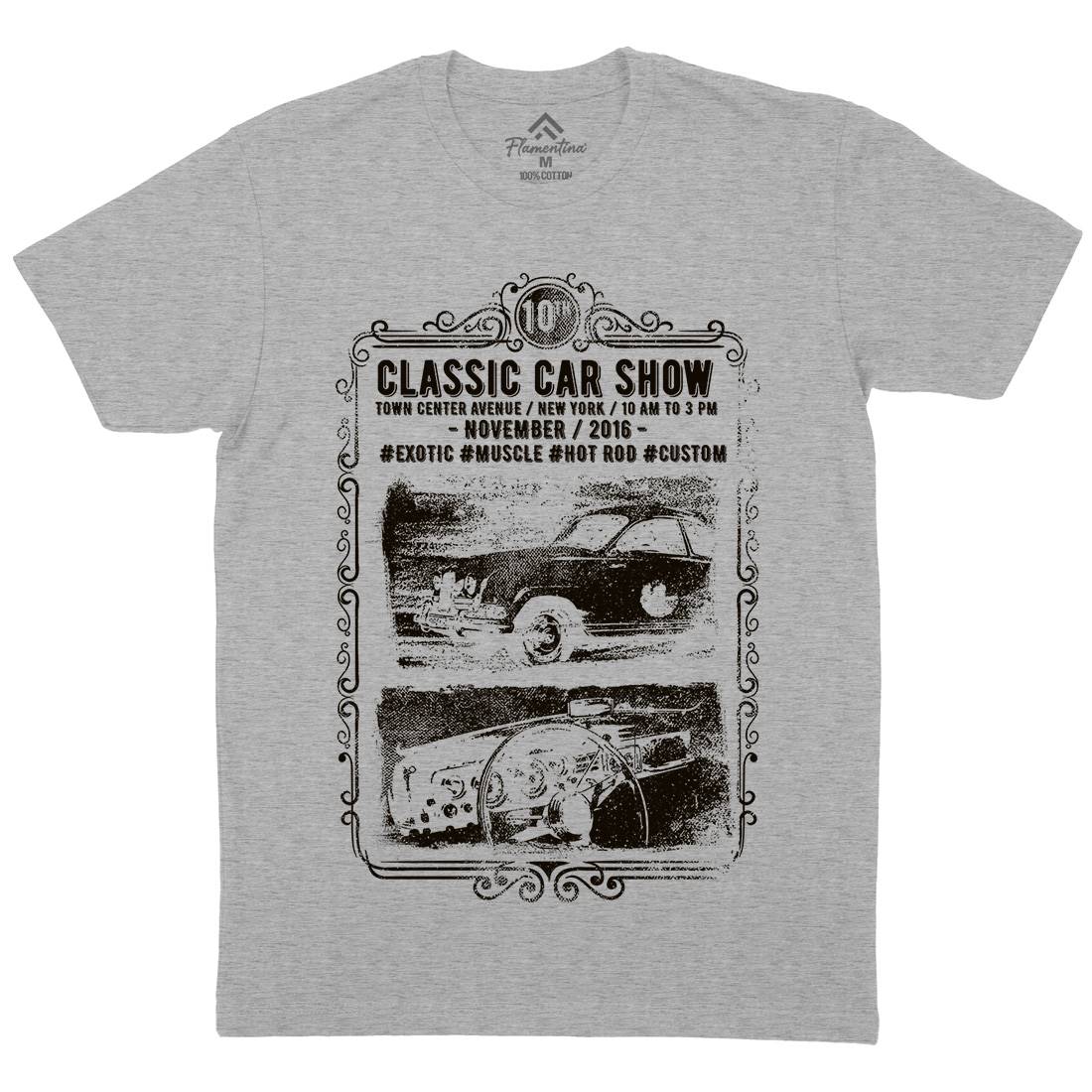Classic Car Show Mens Crew Neck T-Shirt Cars C917
