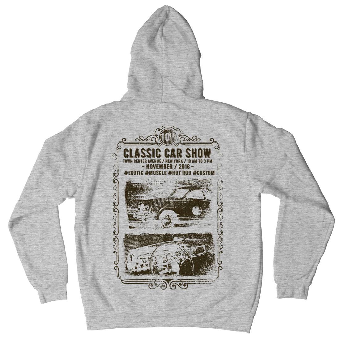 Classic Car Show Mens Hoodie With Pocket Cars C917
