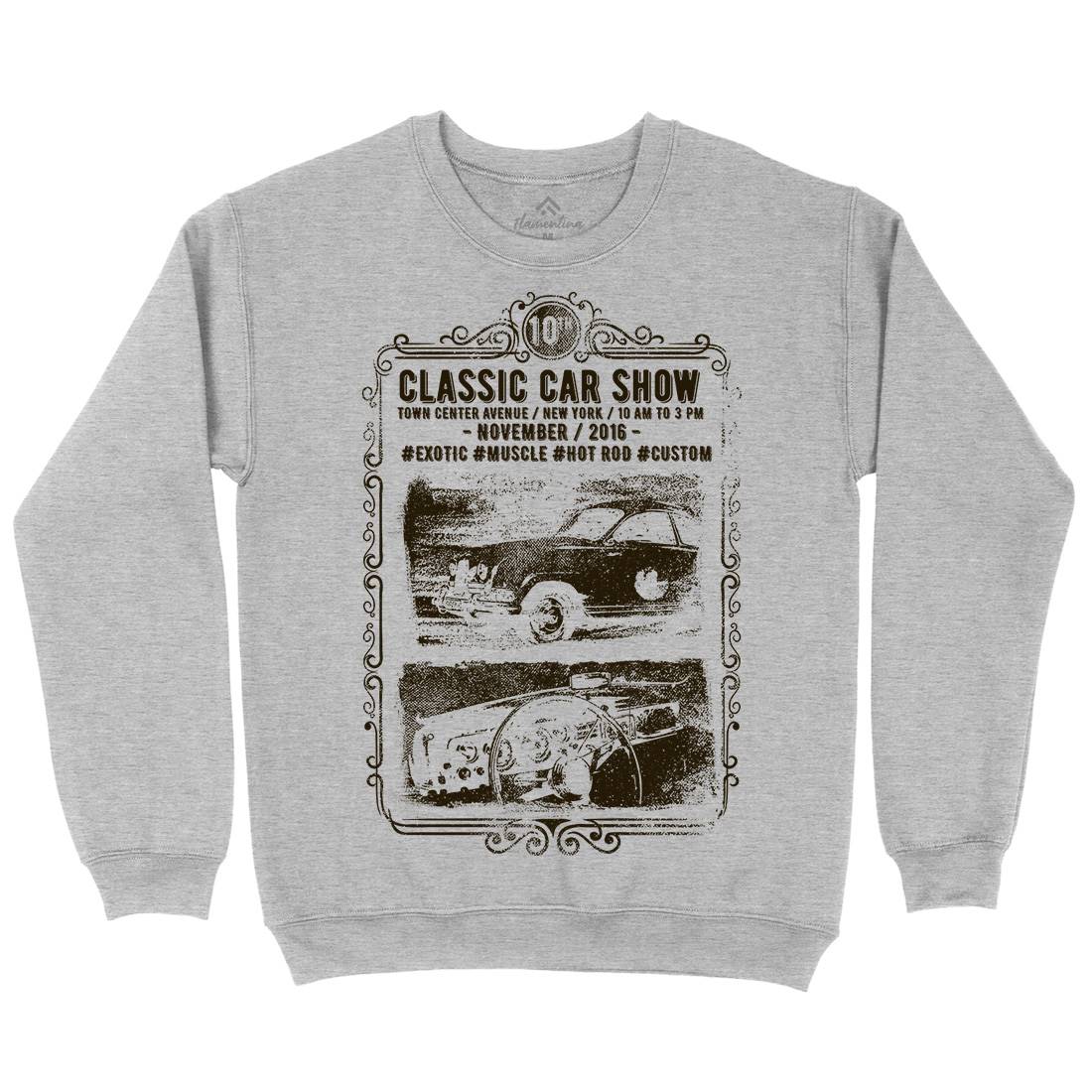 Classic Car Show Kids Crew Neck Sweatshirt Cars C917