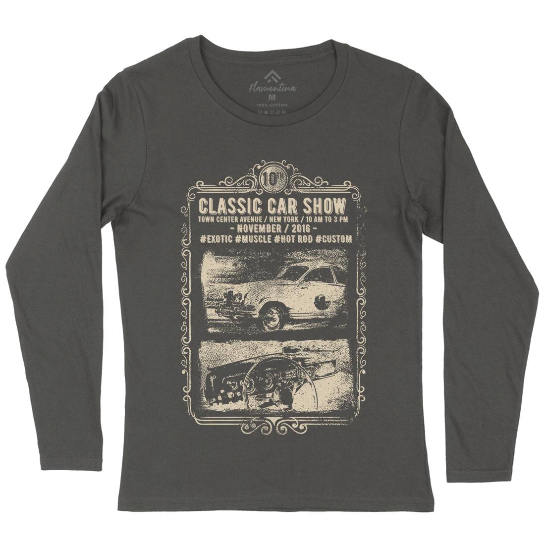 Classic Car Show Womens Long Sleeve T-Shirt Cars C917