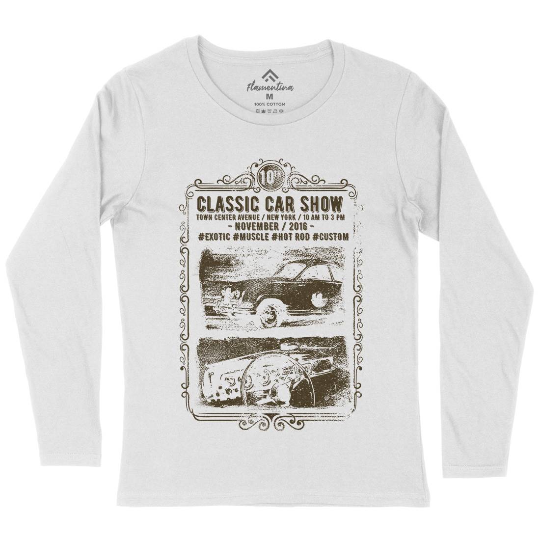 Classic Car Show Womens Long Sleeve T-Shirt Cars C917