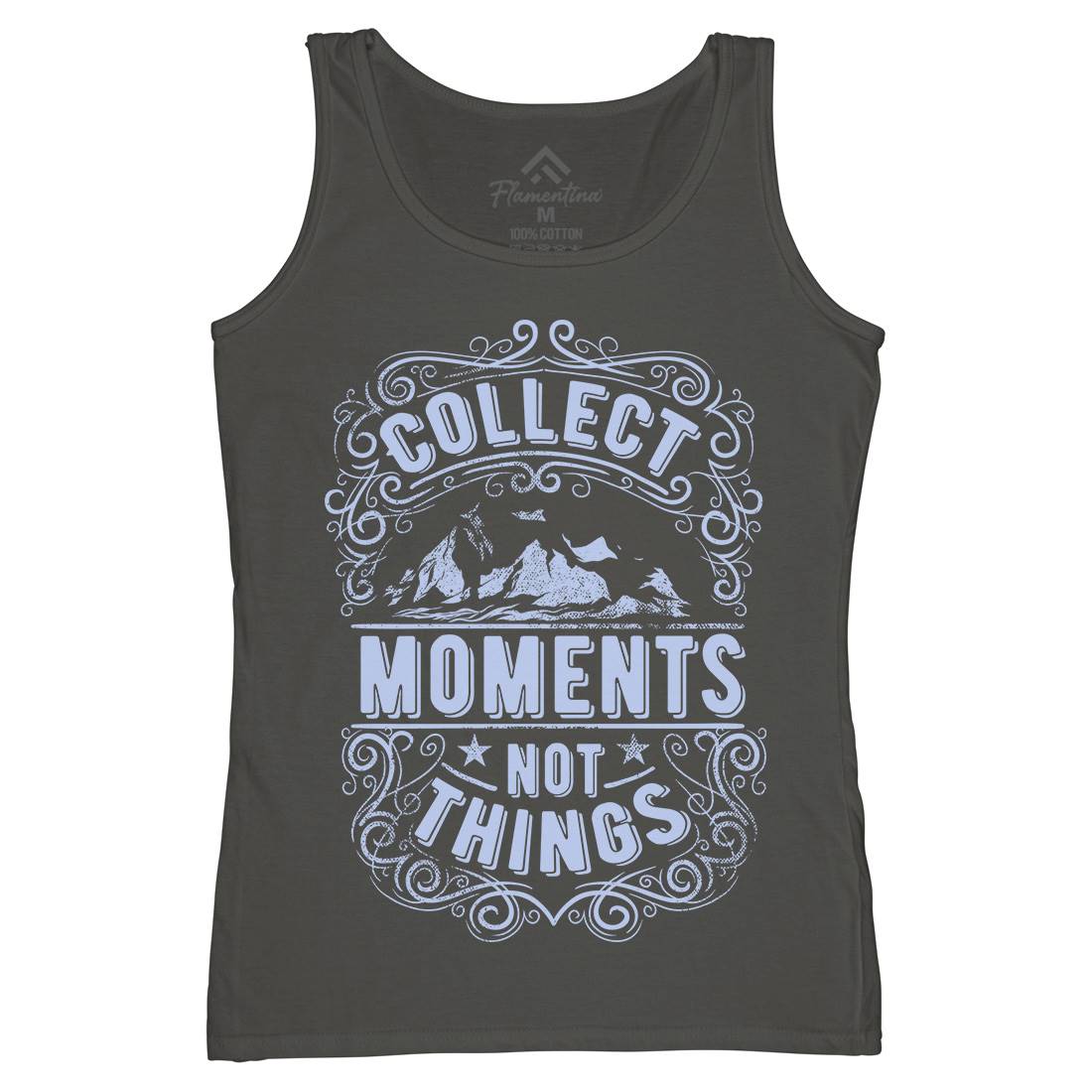 Collect Moments Not Things Womens Organic Tank Top Vest Quotes C918