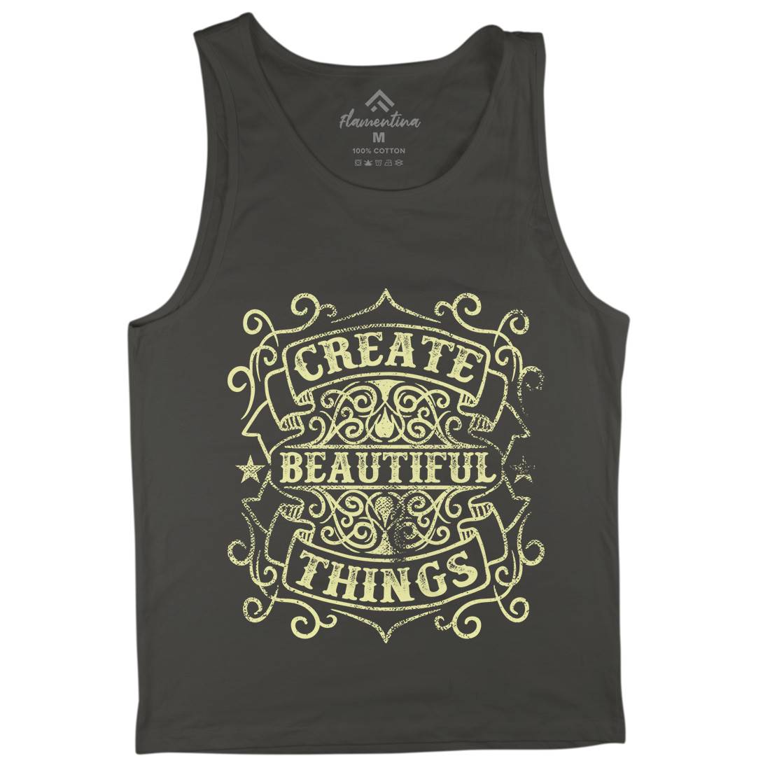 Create Beautiful Things Mens Tank Top Vest Quotes C919