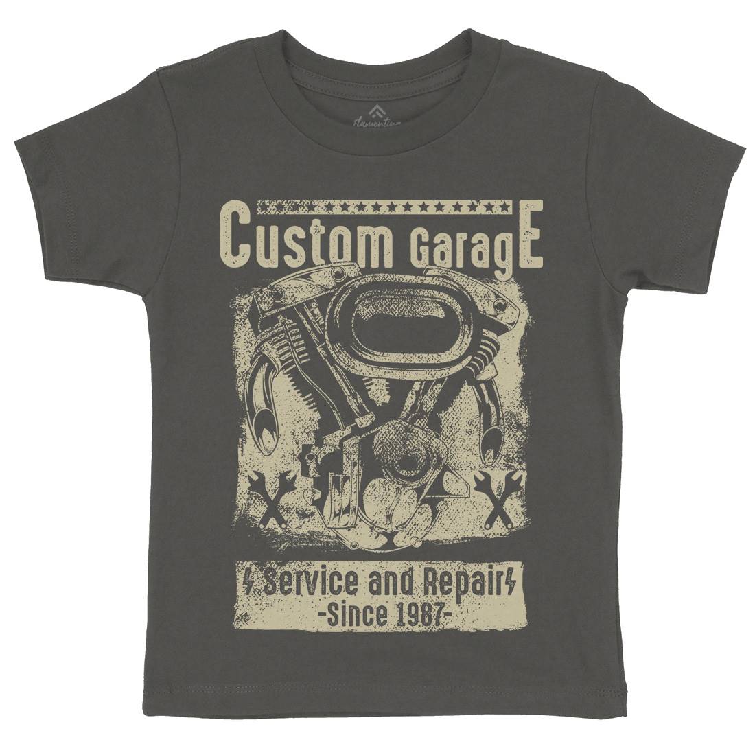 Custom Garage Kids Crew Neck T-Shirt Motorcycles C920