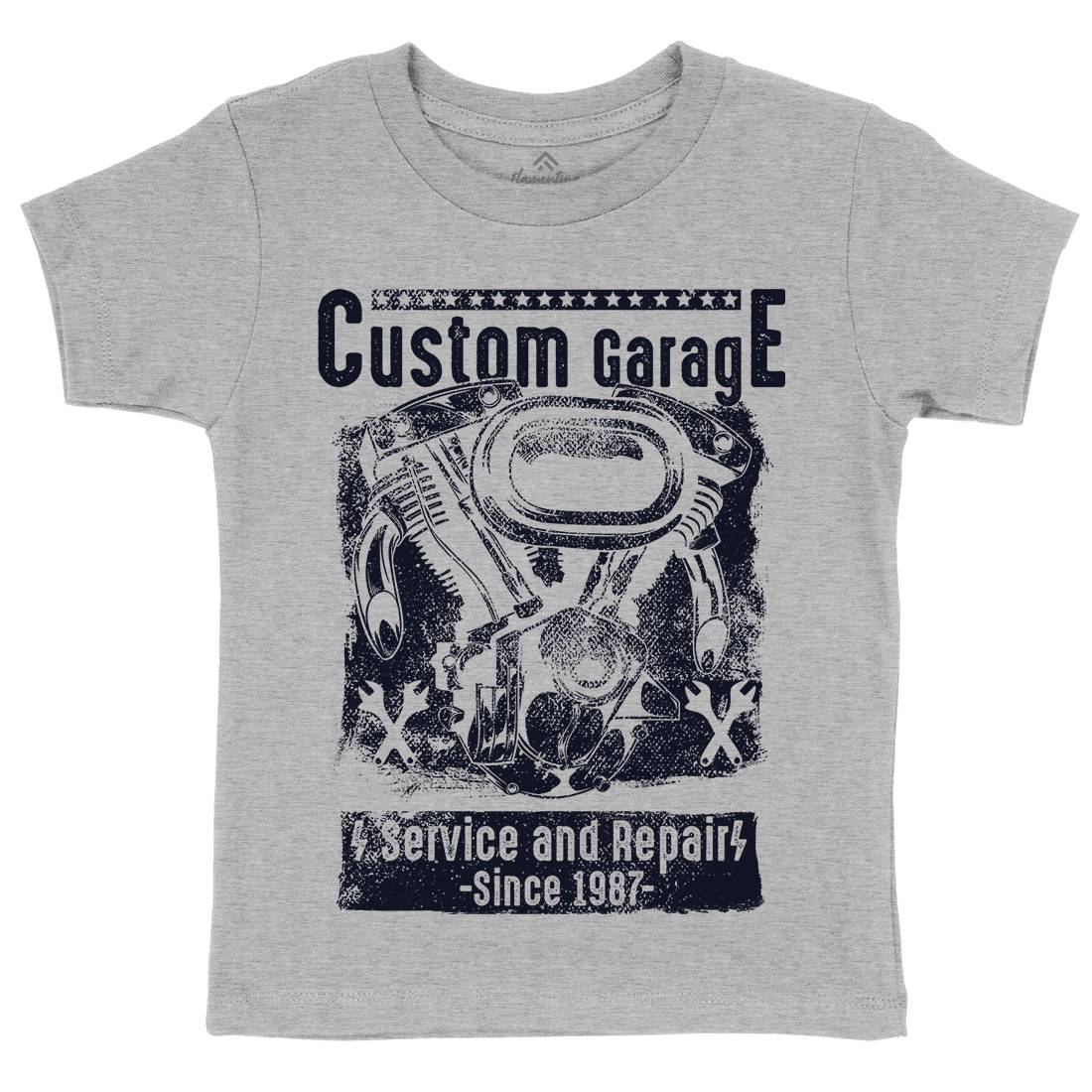 Custom Garage Kids Crew Neck T-Shirt Motorcycles C920