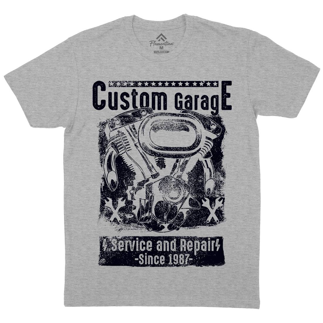 Custom Garage Mens Crew Neck T-Shirt Motorcycles C920