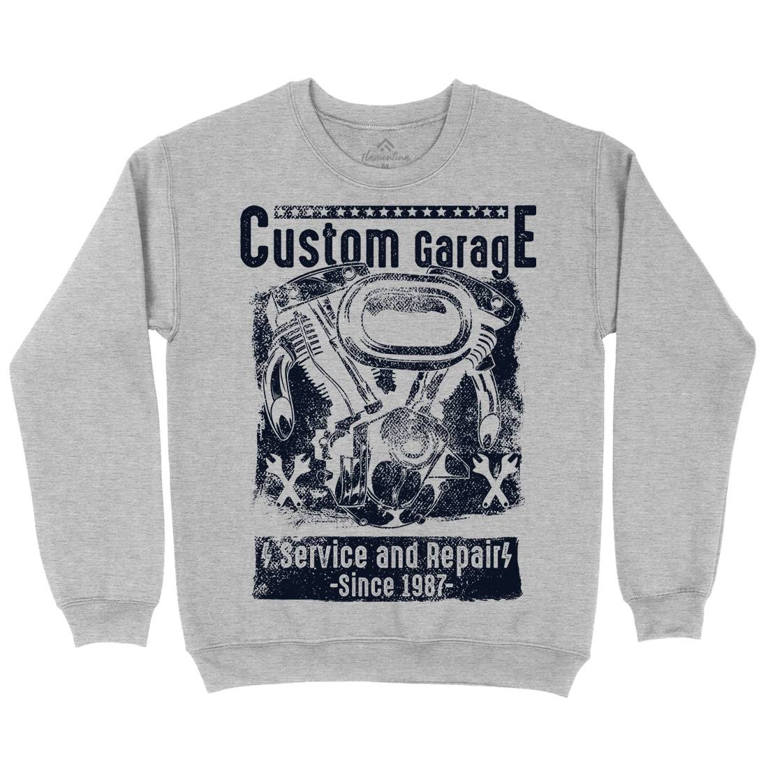 Custom Garage Kids Crew Neck Sweatshirt Motorcycles C920