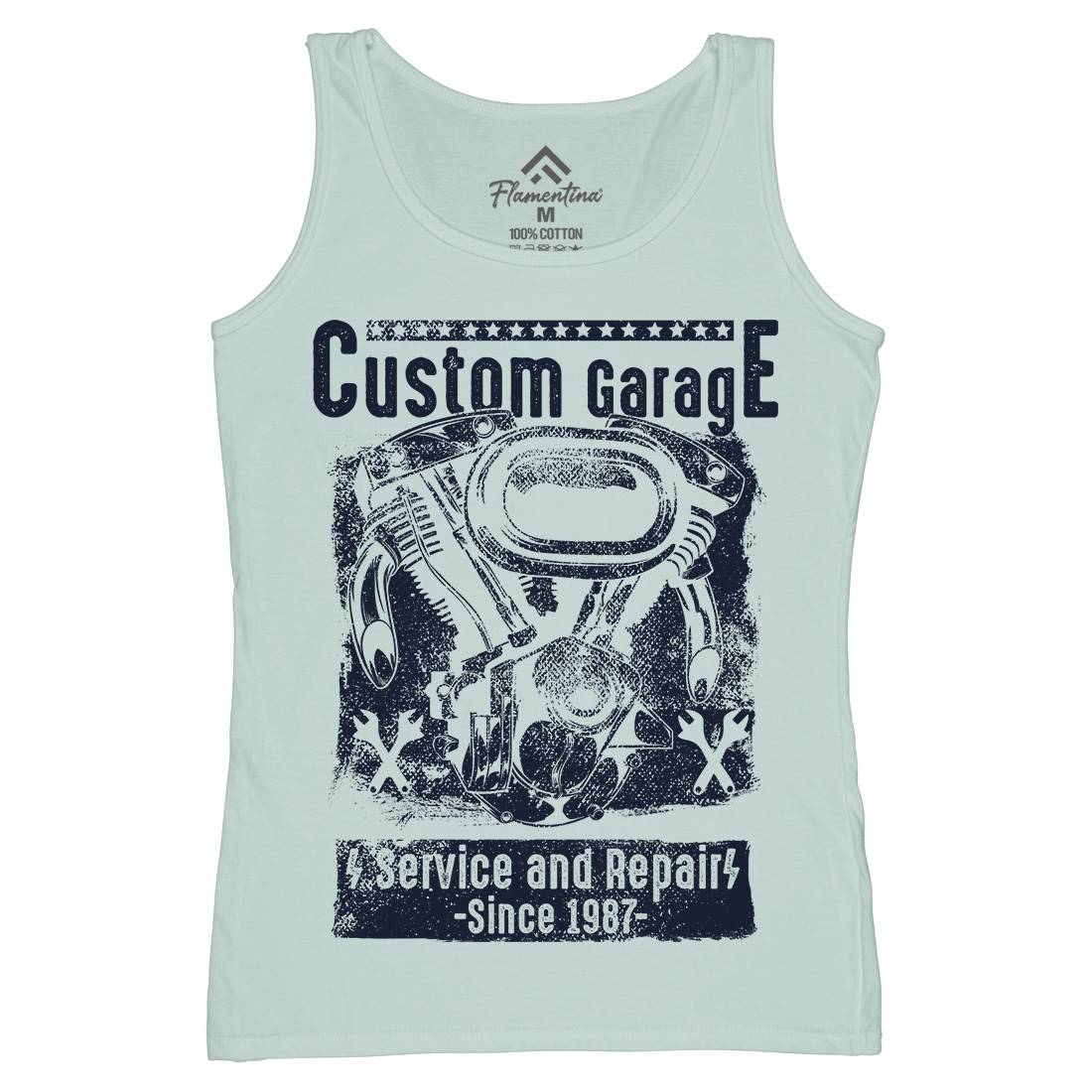 Custom Garage Womens Organic Tank Top Vest Motorcycles C920