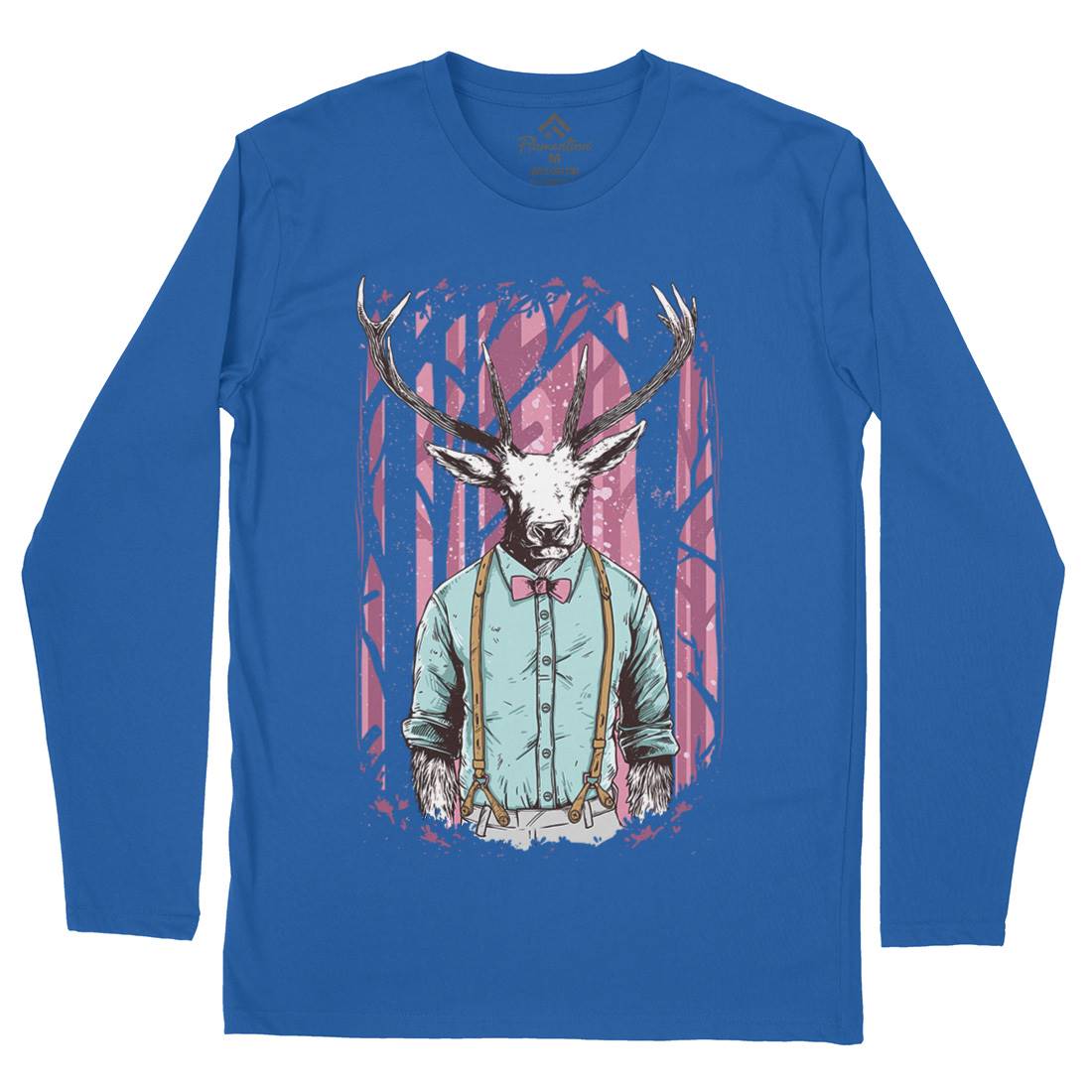 Deer Mens Long Sleeve T-Shirt Animals C921