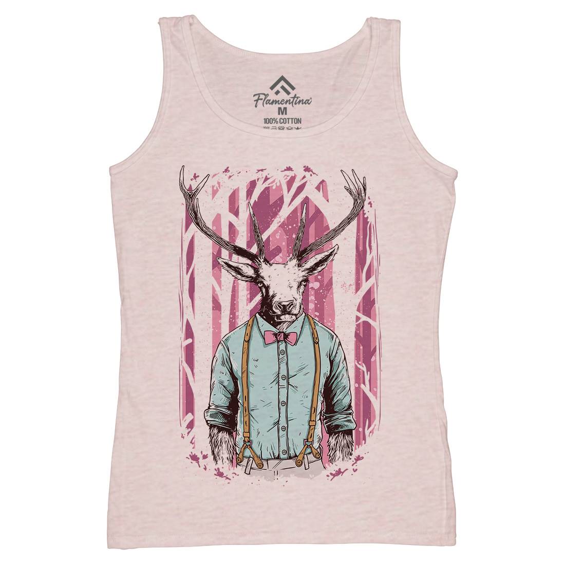 Deer Womens Organic Tank Top Vest Animals C921