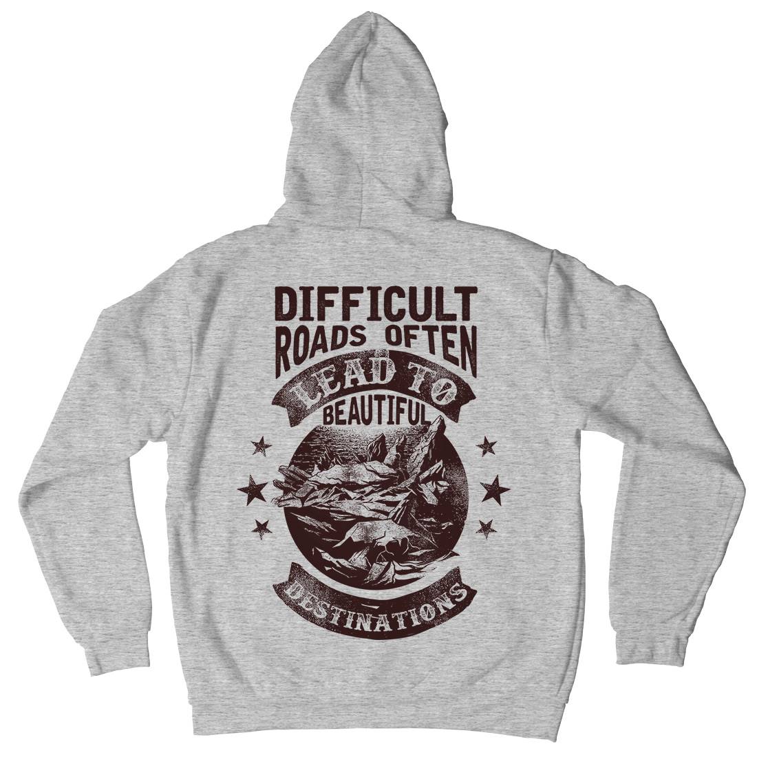 Difficult Roads Mens Hoodie With Pocket Nature C922
