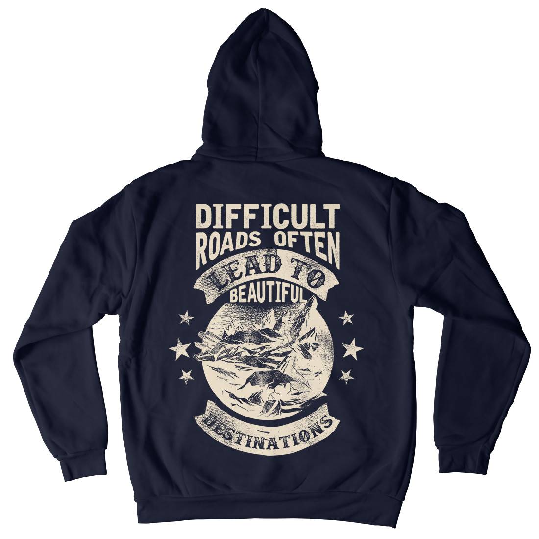 Difficult Roads Mens Hoodie With Pocket Nature C922