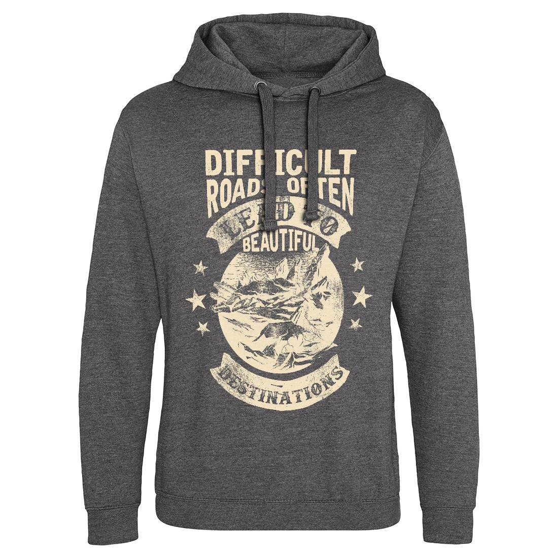 Difficult Roads Mens Hoodie Without Pocket Nature C922