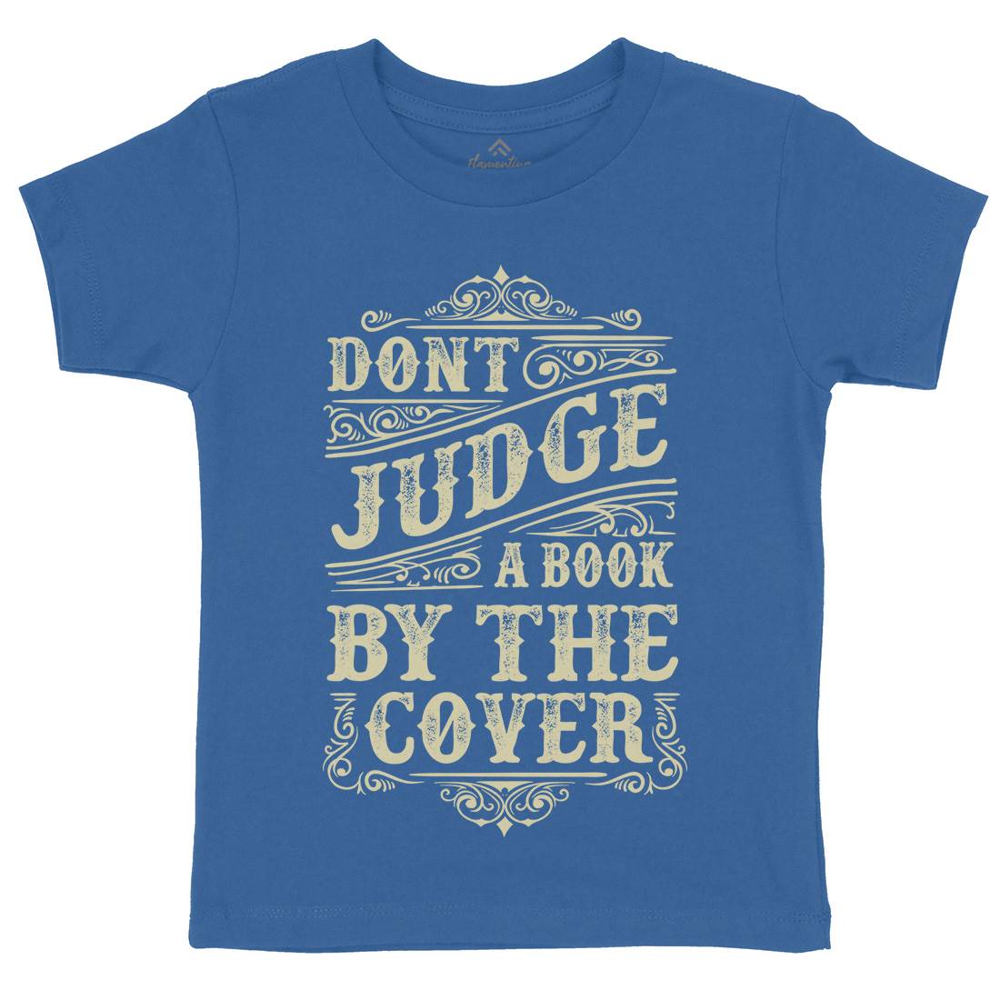 Don&#39;t Judge Book By The Cover Kids Crew Neck T-Shirt Quotes C925