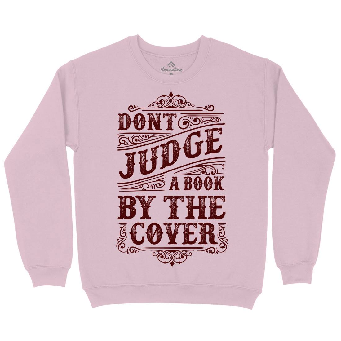 Don&#39;t Judge Book By The Cover Kids Crew Neck Sweatshirt Quotes C925