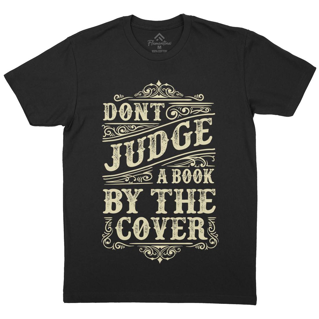 Don&#39;t Judge Book By The Cover Mens Crew Neck T-Shirt Quotes C925