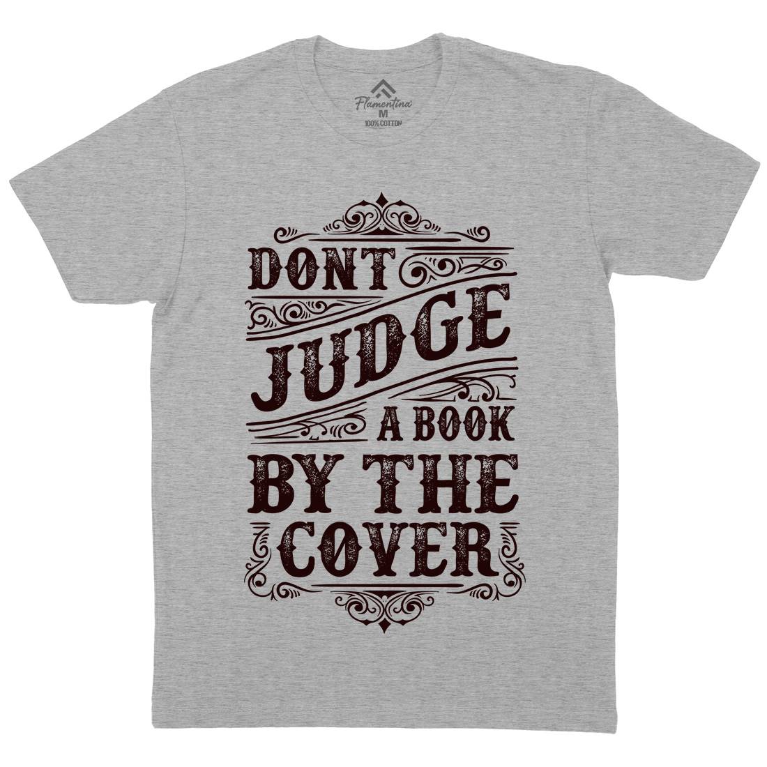 Don&#39;t Judge Book By The Cover Mens Crew Neck T-Shirt Quotes C925