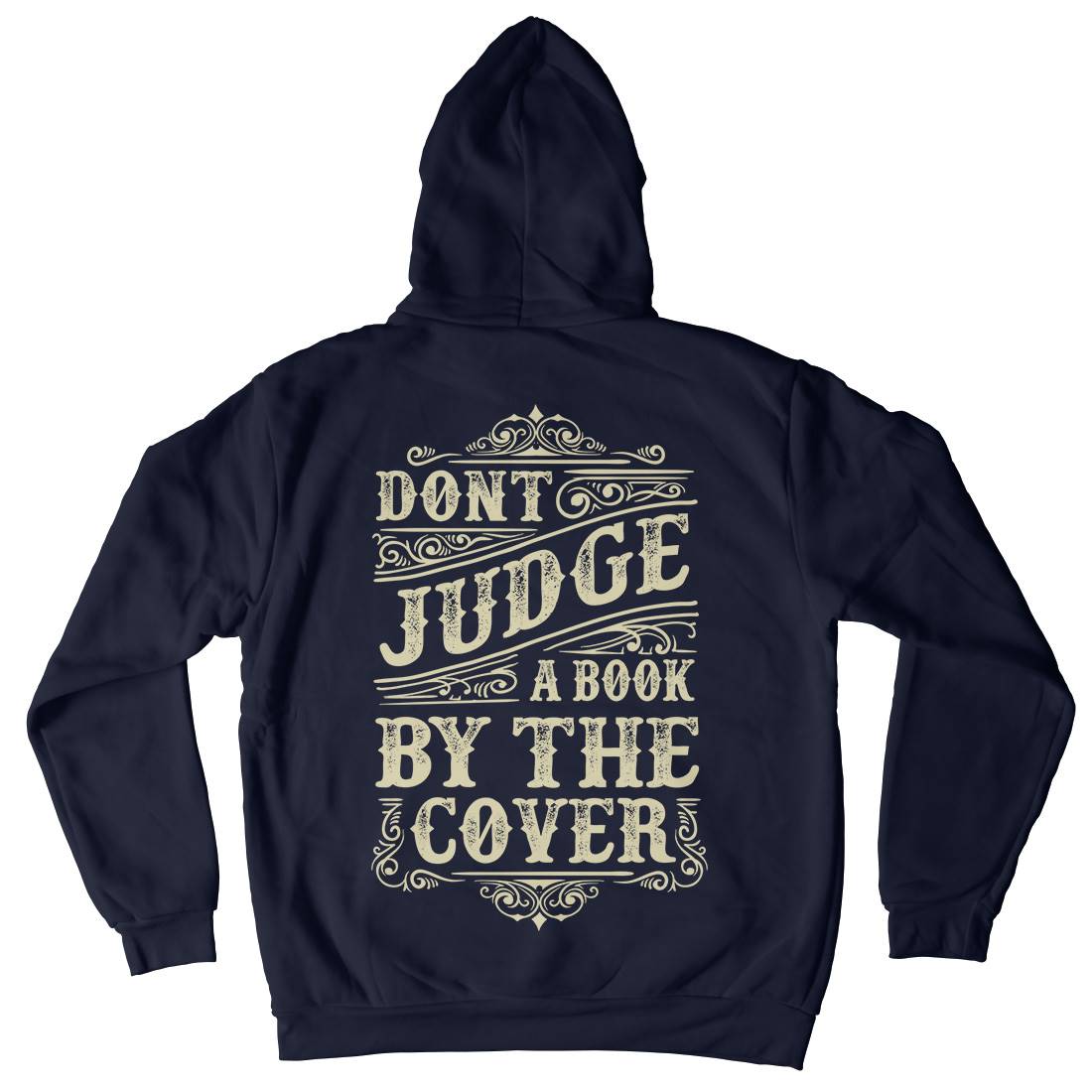 Don&#39;t Judge Book By The Cover Kids Crew Neck Hoodie Quotes C925