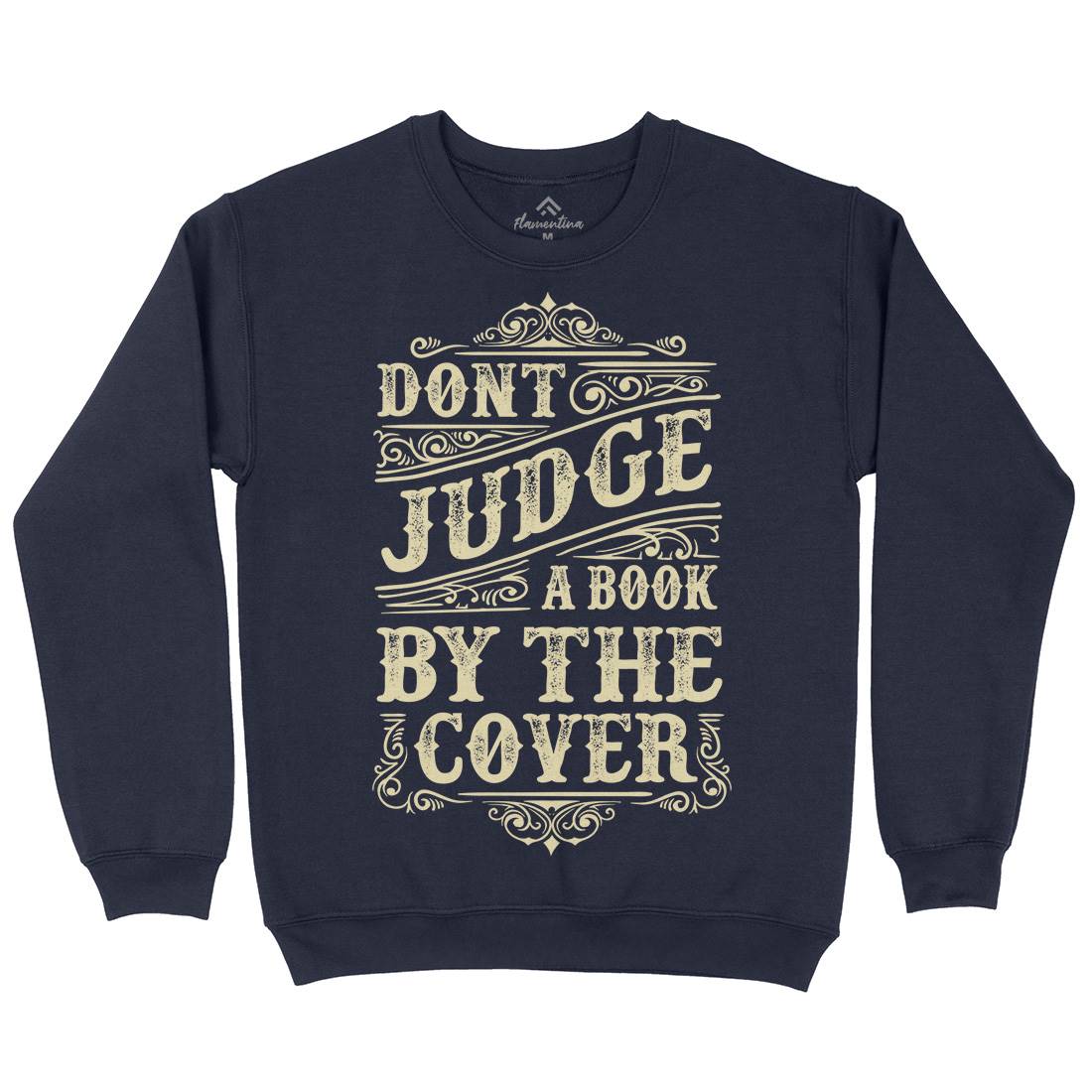 Don&#39;t Judge Book By The Cover Kids Crew Neck Sweatshirt Quotes C925