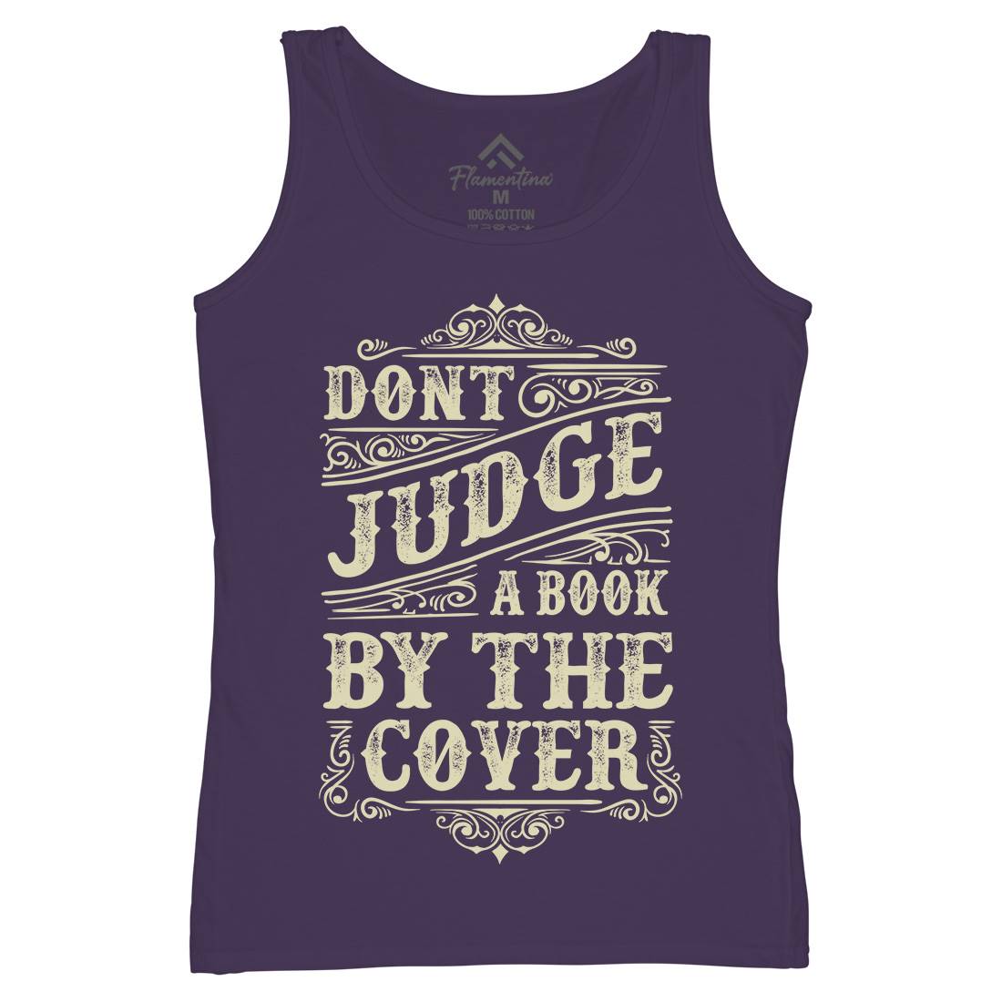 Don&#39;t Judge Book By The Cover Womens Organic Tank Top Vest Quotes C925