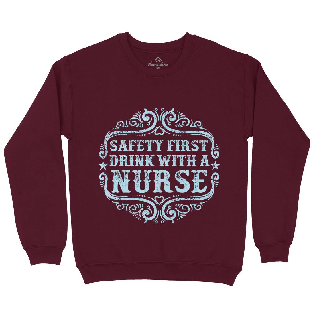 Drink With A Nurse Mens Crew Neck Sweatshirt Work C926