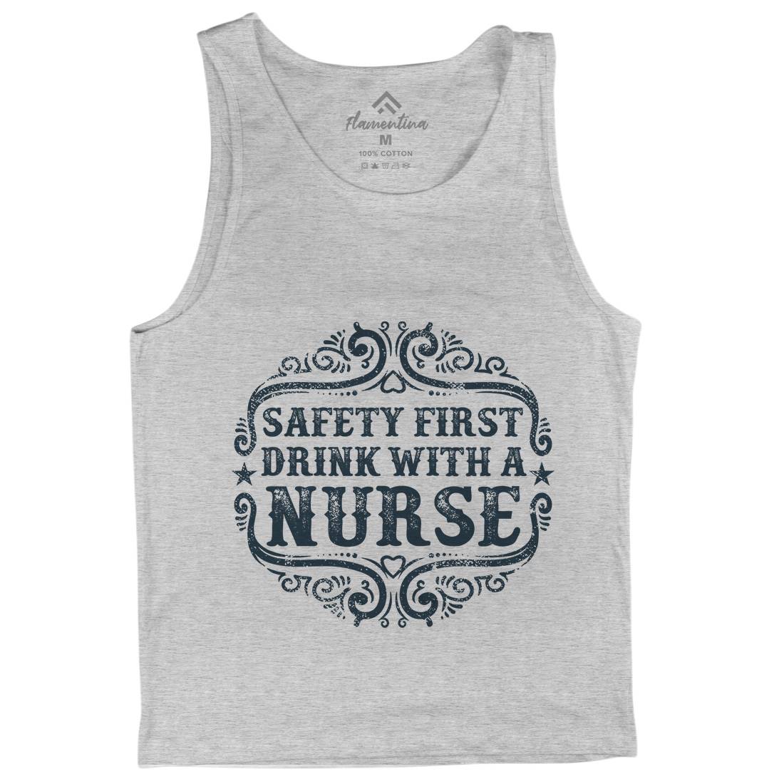 Drink With A Nurse Mens Tank Top Vest Work C926