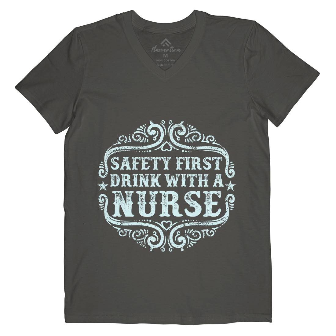 Drink With A Nurse Mens V-Neck T-Shirt Work C926
