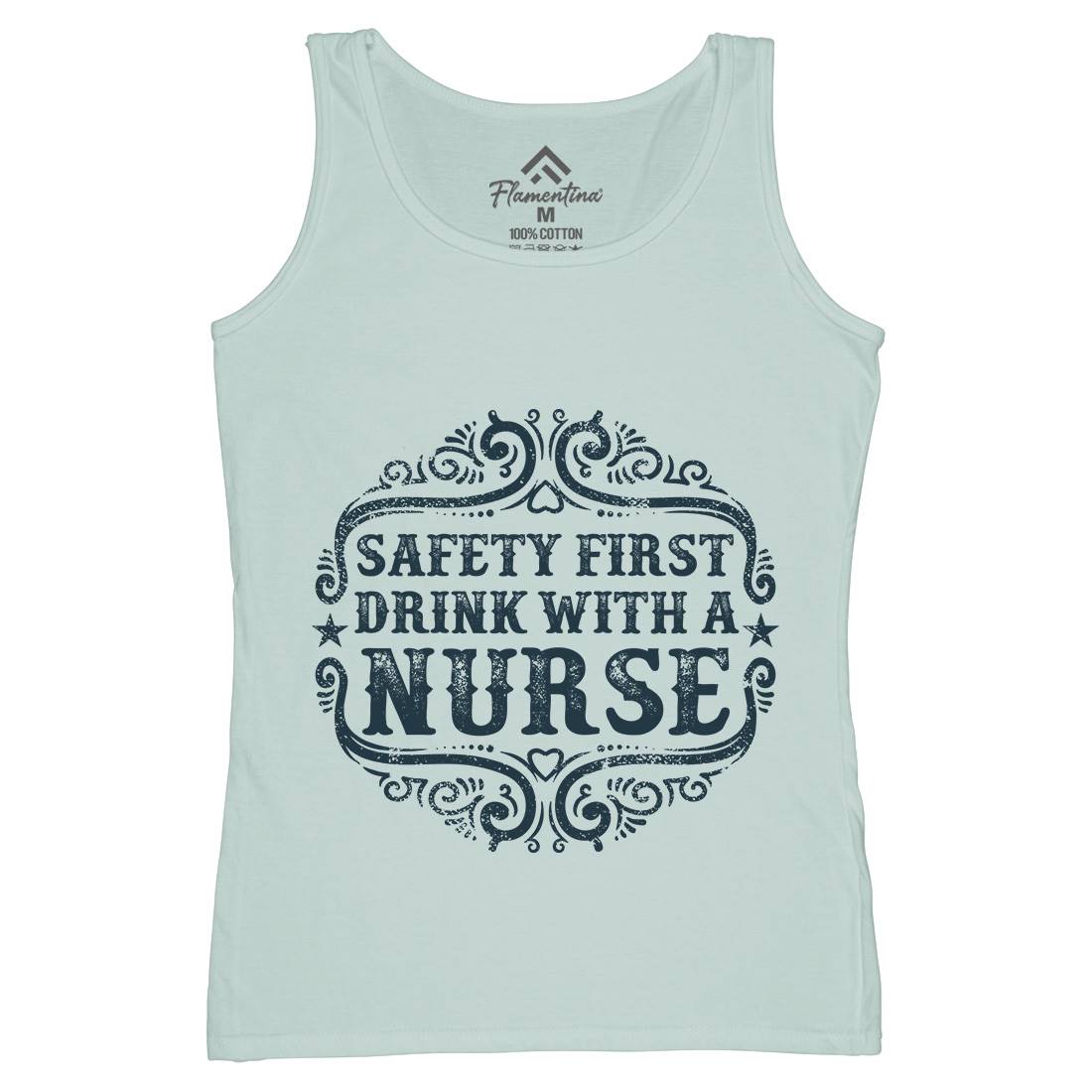 Drink With A Nurse Womens Organic Tank Top Vest Work C926