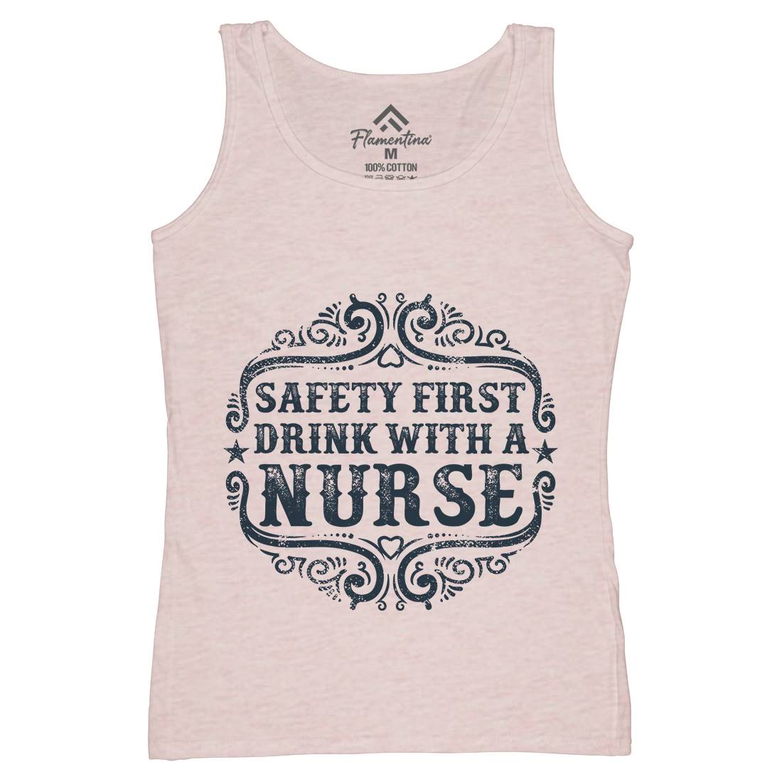 Drink With A Nurse Womens Organic Tank Top Vest Work C926