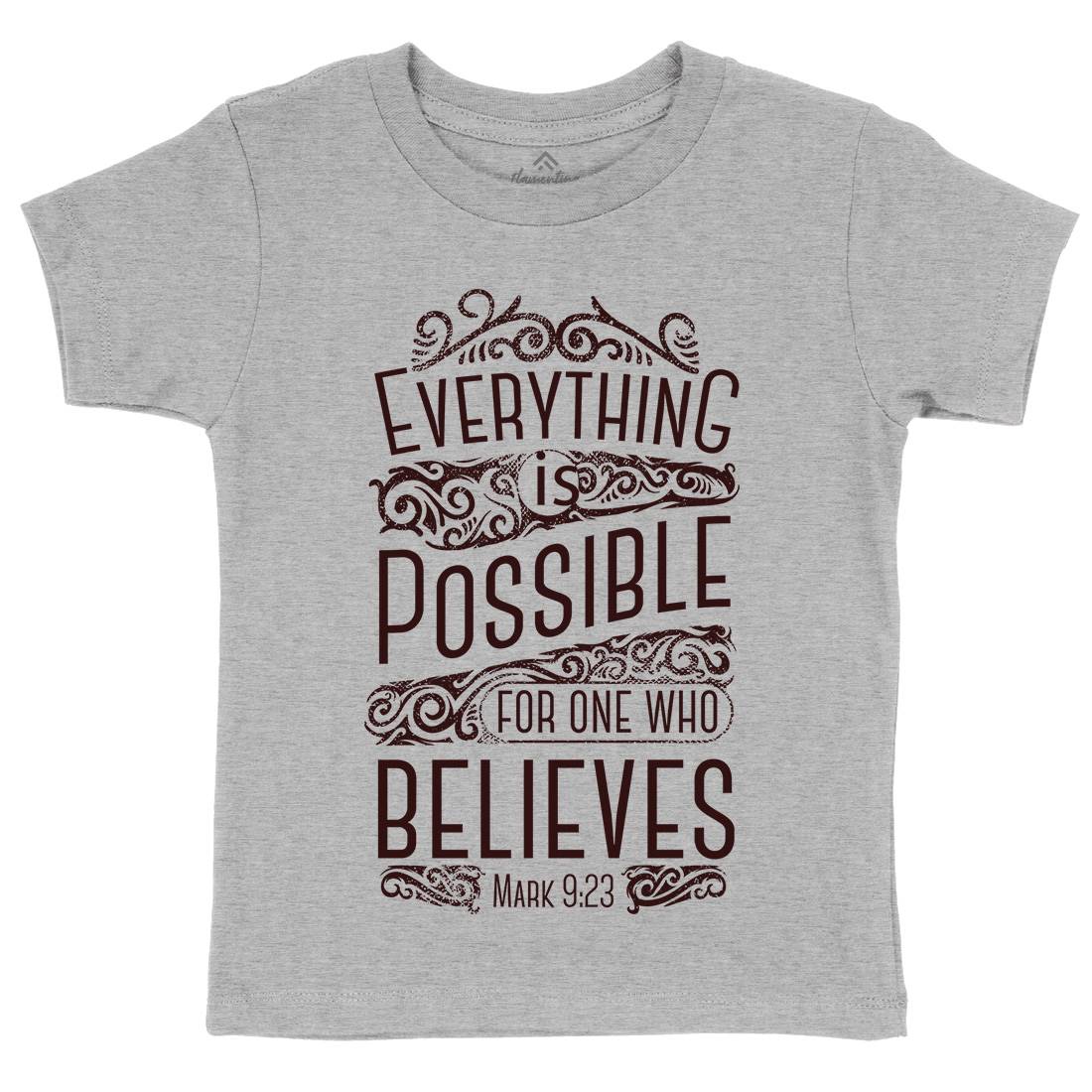 Everything Is Possible Kids Organic Crew Neck T-Shirt Religion C928