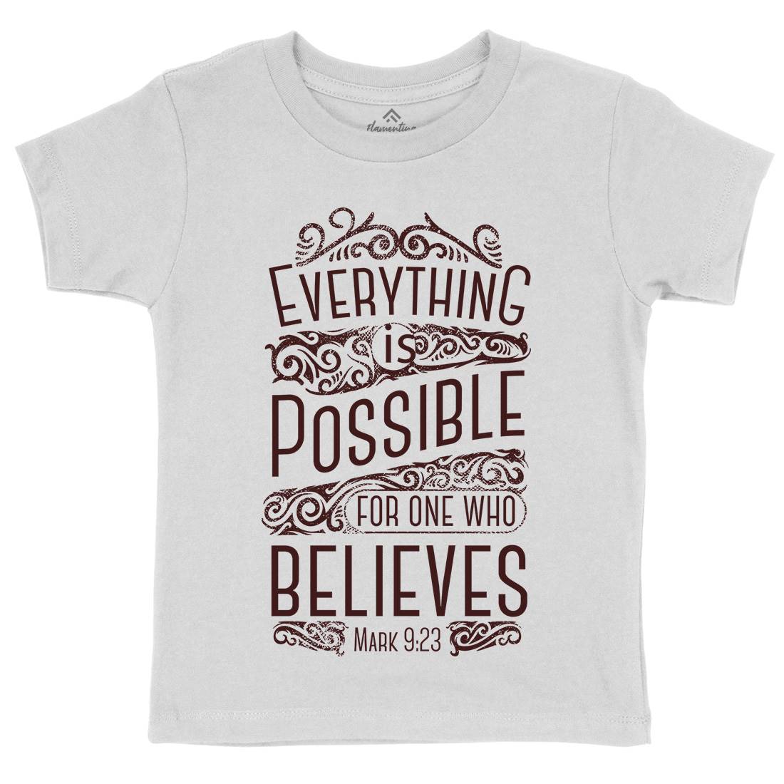 Everything Is Possible Kids Crew Neck T-Shirt Religion C928