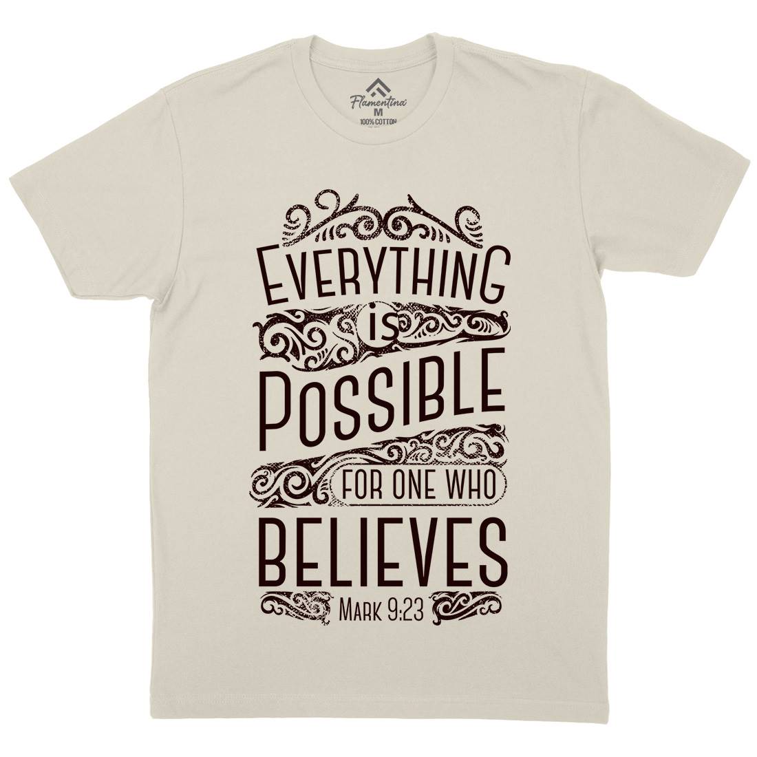 Everything Is Possible Mens Organic Crew Neck T-Shirt Religion C928